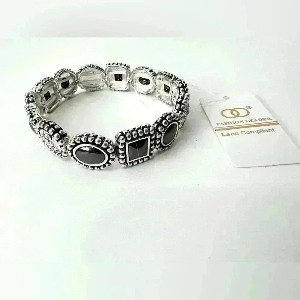 NWT Fashion Leader Black Retro Jewelled Accessory - Jewelry Gift Idea